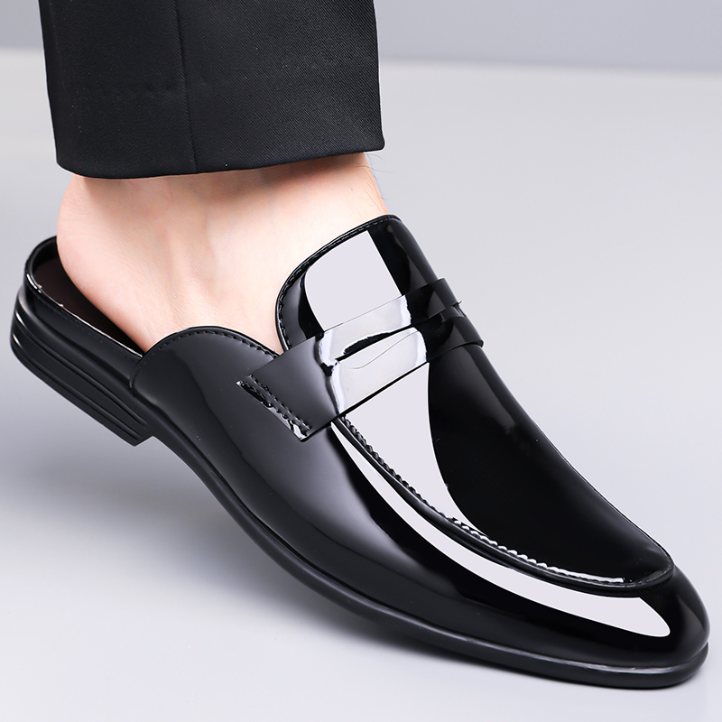 Ethnic Fashion Men - Jumpmore Fashion Leather shoes half-slip leather