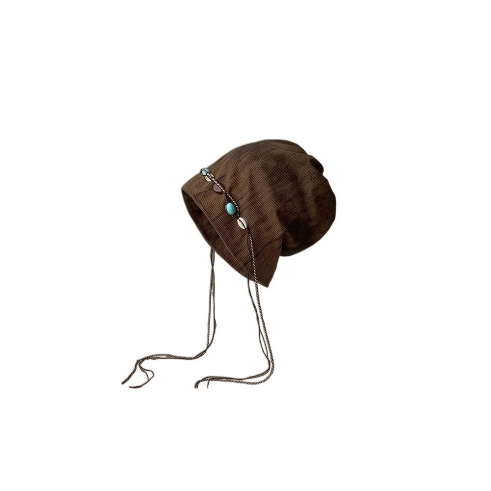 Y2K Ethnic Fashion - Fashion Beaded Decor Y2k Baggy Cap