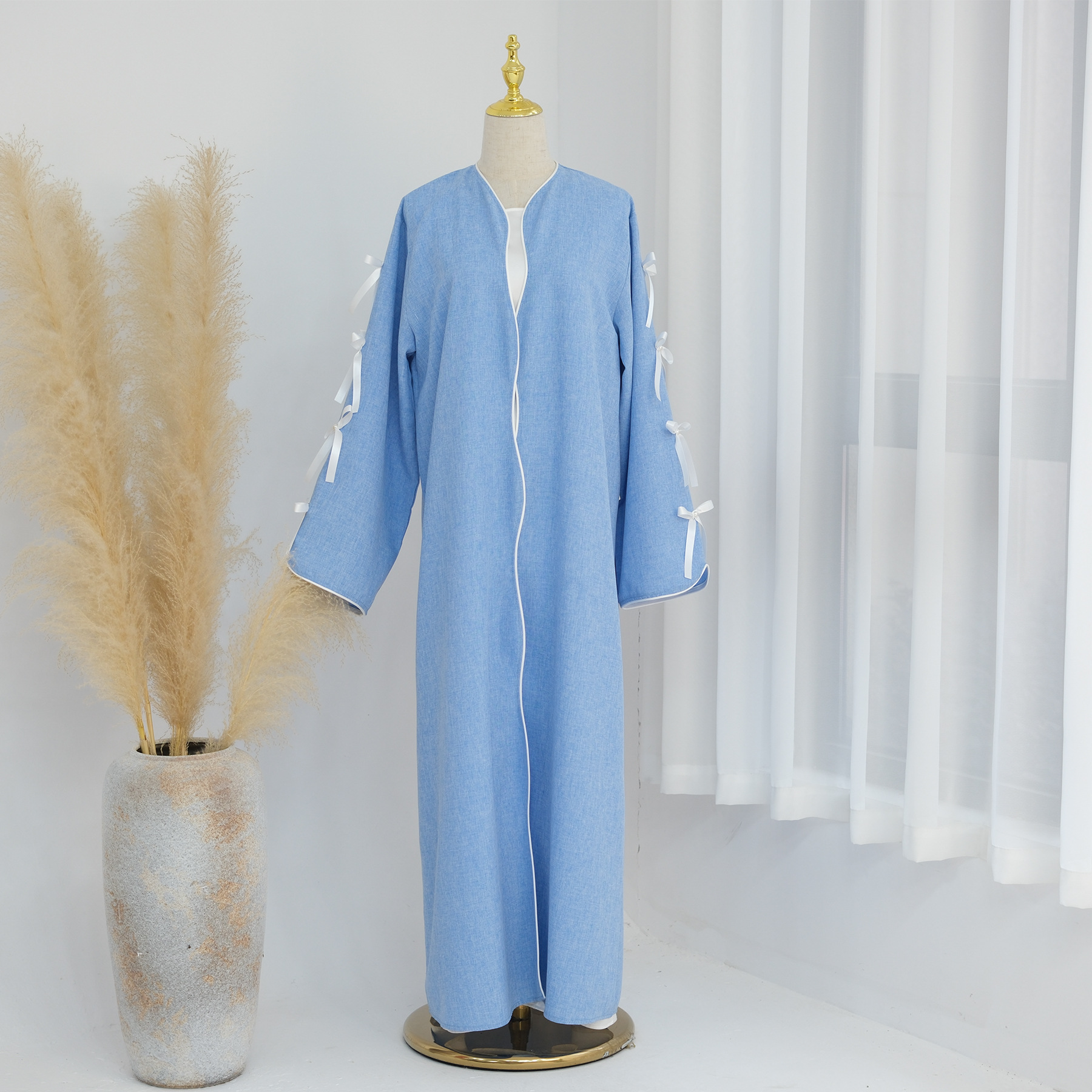Jalabiya Women Arabic - Bow Open Kimono Abaya for Women