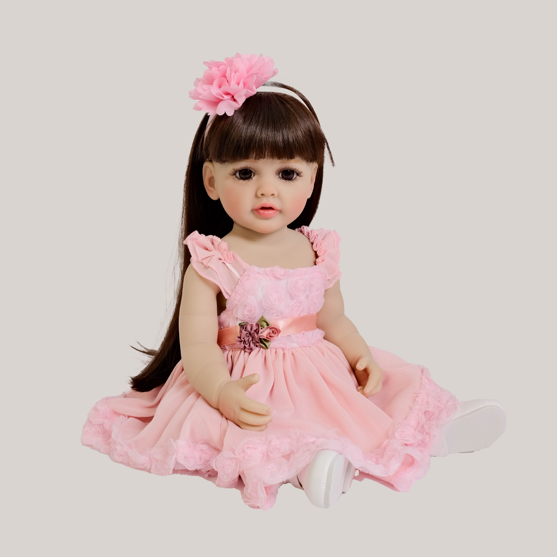 Cute 55 cm Long Hair Pink Girl - Kids Ethnic Fashion incelemesi ve fiyatı
