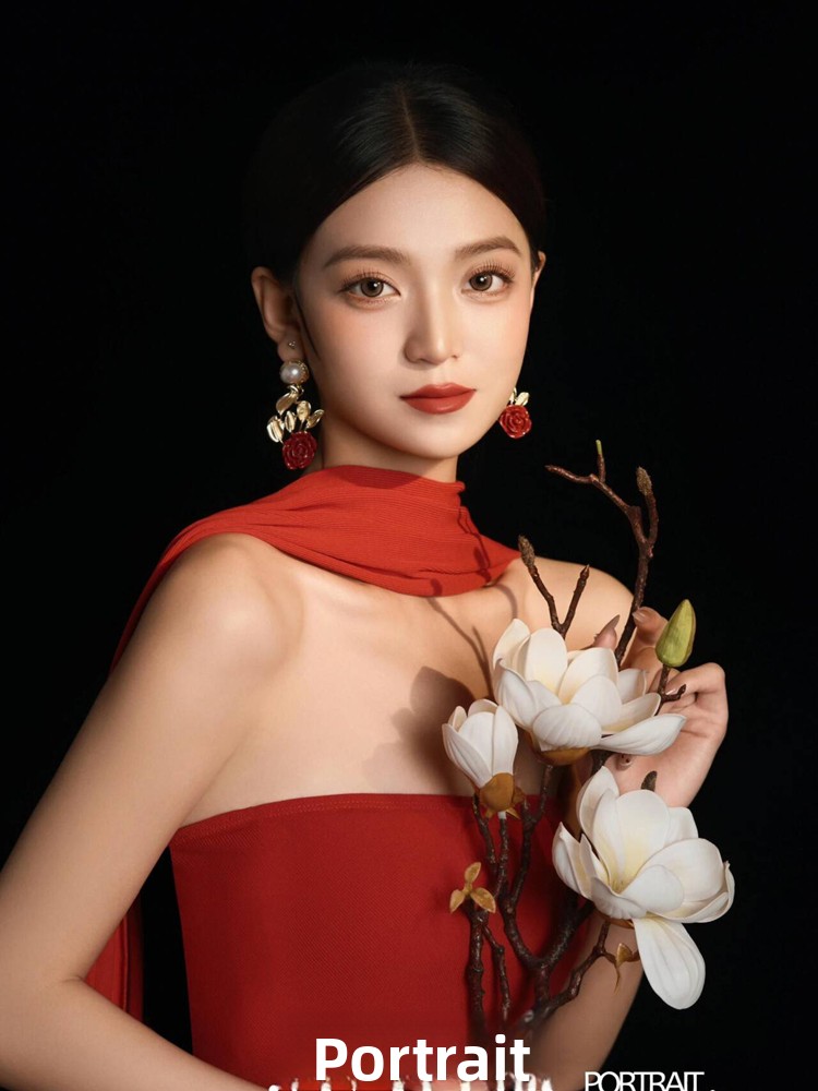 Red Retro Chinese Style Dress  - Ethnic Fashion Photography incelemesi ve fiyatı