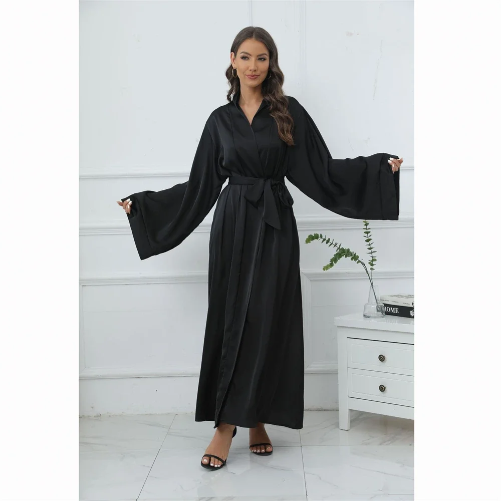 Muslim Women Open Kimono Abaya - Jalabiya Women Arabic incelemesi ve fiyatı