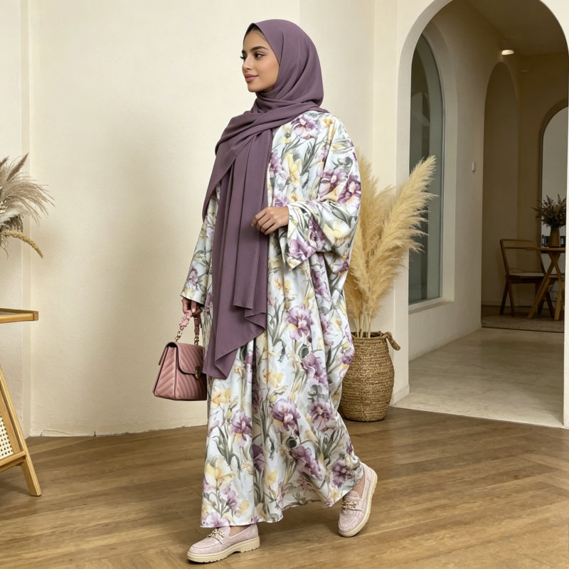 Eid Dubai Women Cardigan Dress - Jalabiya Women Arabic incelemesi ve fiyatı