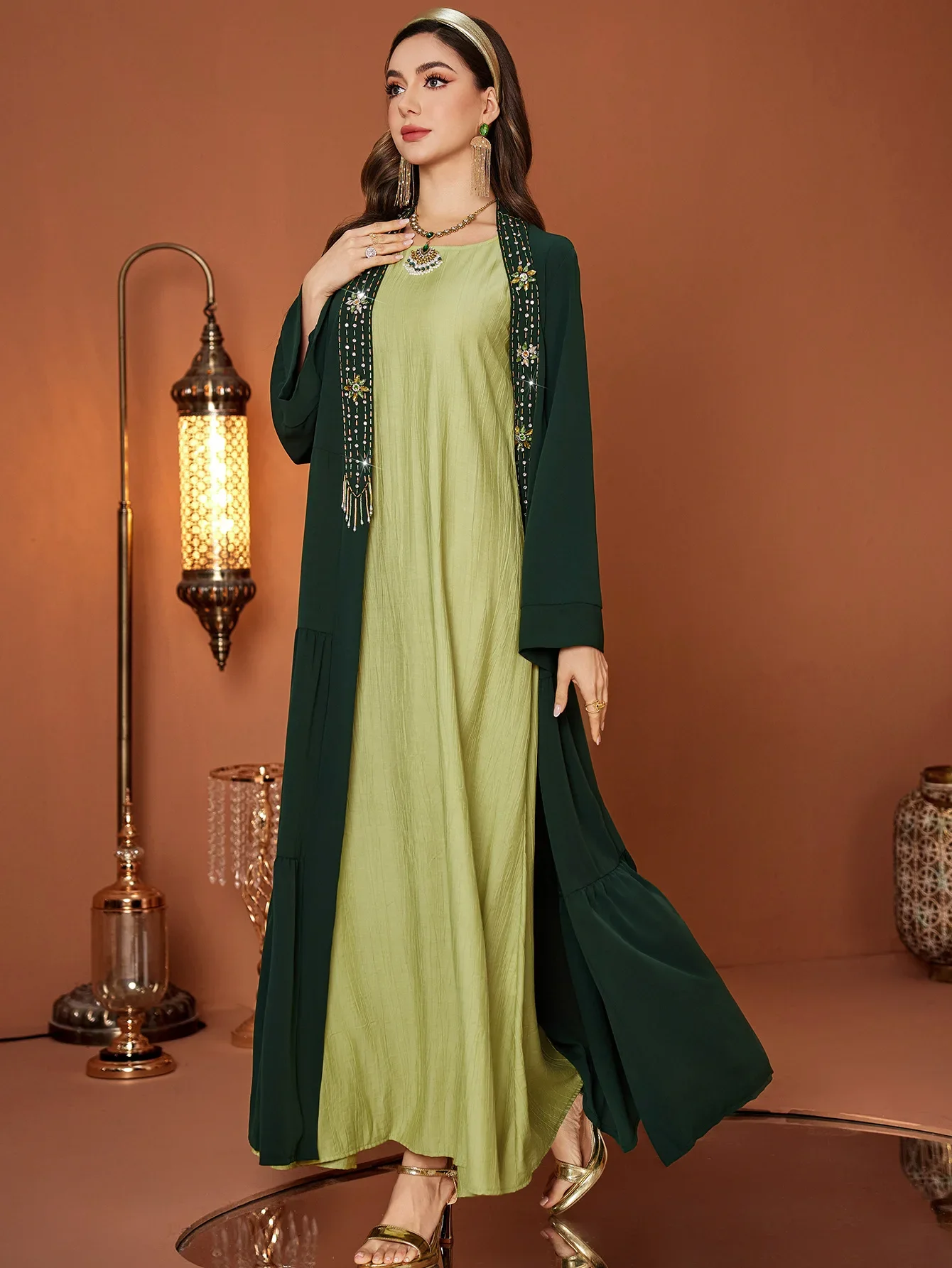 Eid Open Women Abaya gorgeous  - Jalabiya Women Arabic incelemesi ve fiyatı