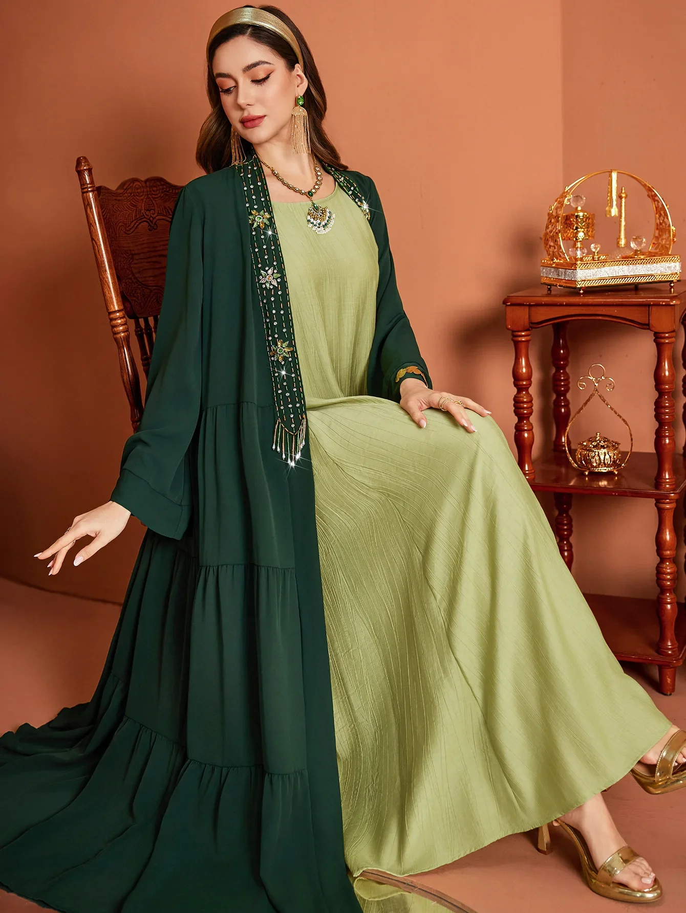 Eid Open Women Abaya gorgeous  - Jalabiya Women Arabic incelemesi ve fiyatı