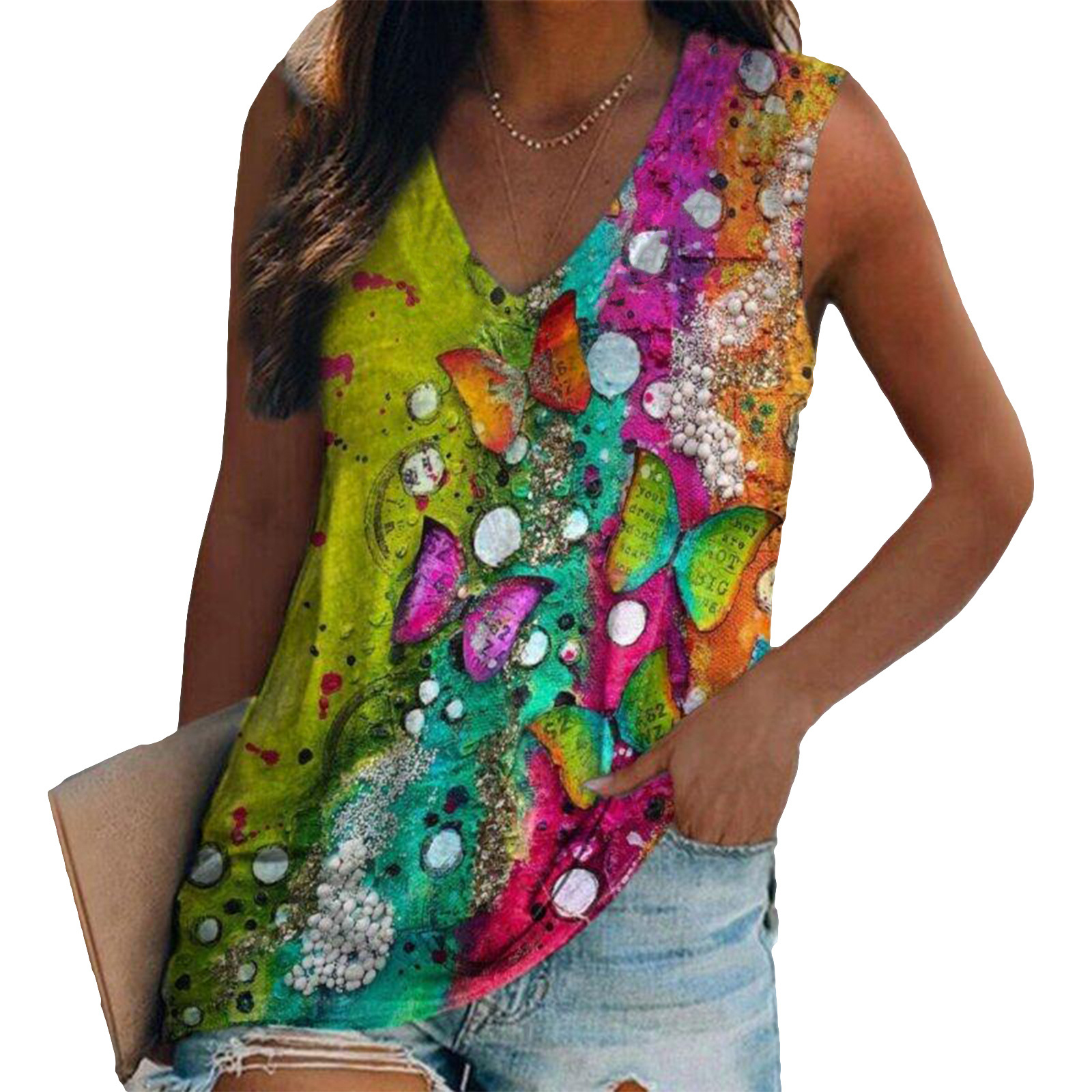Ethnic Style Colorful Butterfl - Y2K Ethnic Fashion incelemesi ve fiyatı