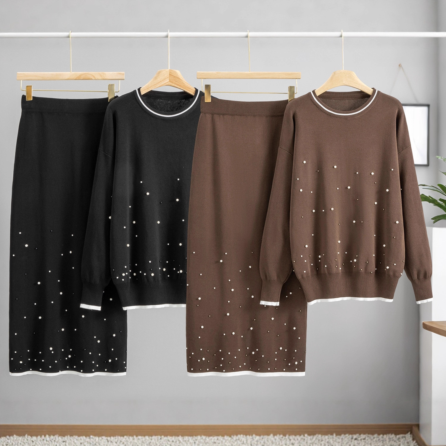 Eid Women 2 Piece Set Beading  - Jalabiya Women Arabic incelemesi ve fiyatı