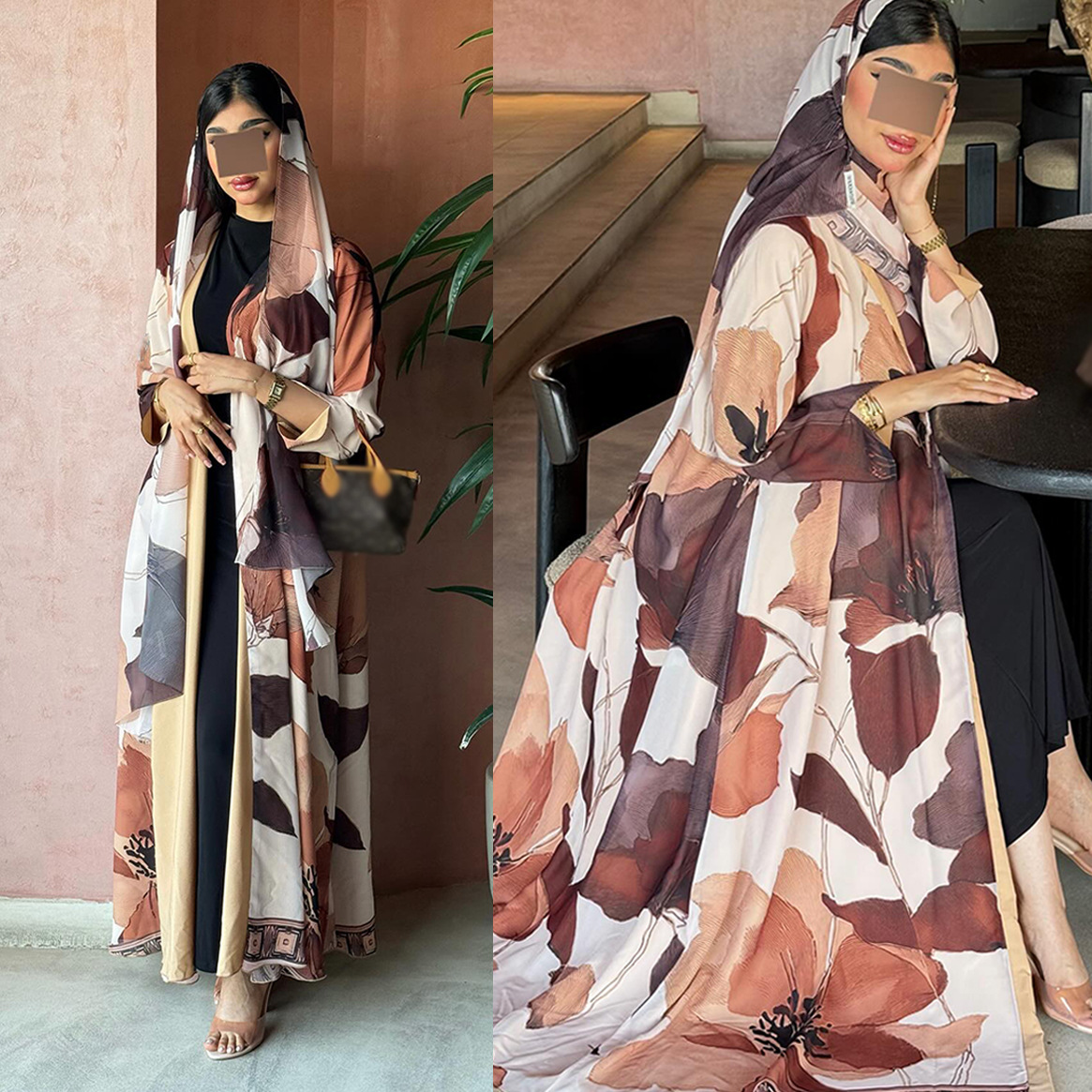 Eid Women Scarf Print Abaya Mu - Jalabiya Women Arabic incelemesi ve fiyatı