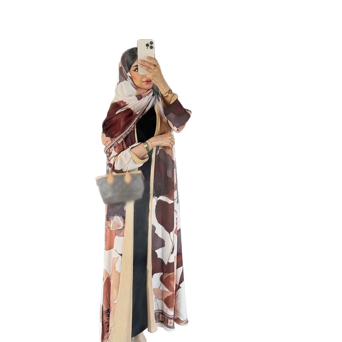 Eid Women Scarf Print Abaya Mu - Jalabiya Women Arabic incelemesi ve fiyatı