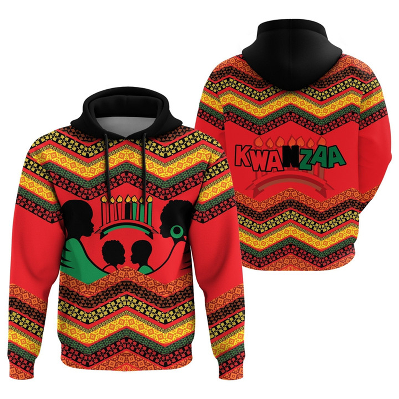 African Kwanzaa Hoodies 3D Pri - Y2K Ethnic Fashion incelemesi ve fiyatı