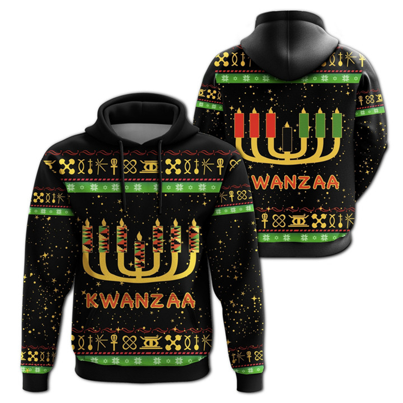 African Kwanzaa Hoodies 3D Pri - Y2K Ethnic Fashion incelemesi ve fiyatı