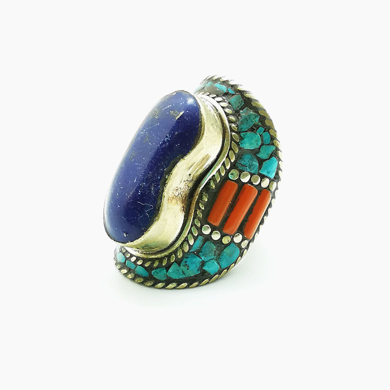 Tibetan Big Rings for Man Whit - Ethnic Fashion Com incelemesi ve fiyatı