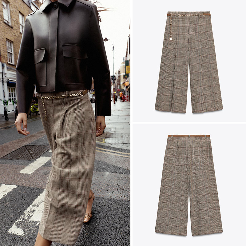 High Waist Loose Plaid Long Ca - Ethnic Clothing & Online Fashion Store Khaadi Uk incelemesi ve fiyatı