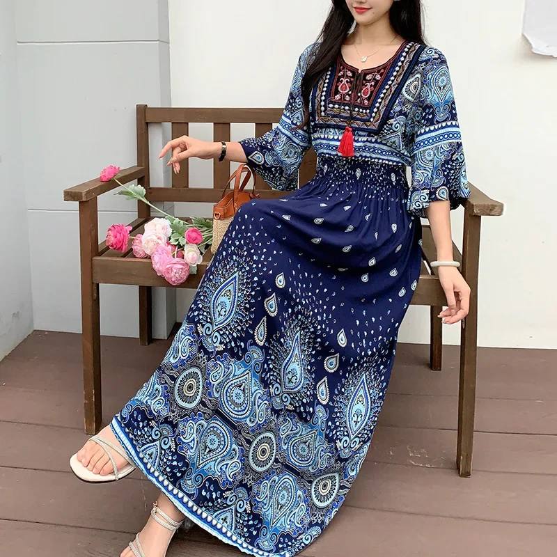 Ethnic Style Maxi Dresses for  - Y2K Ethnic Fashion incelemesi ve fiyatı
