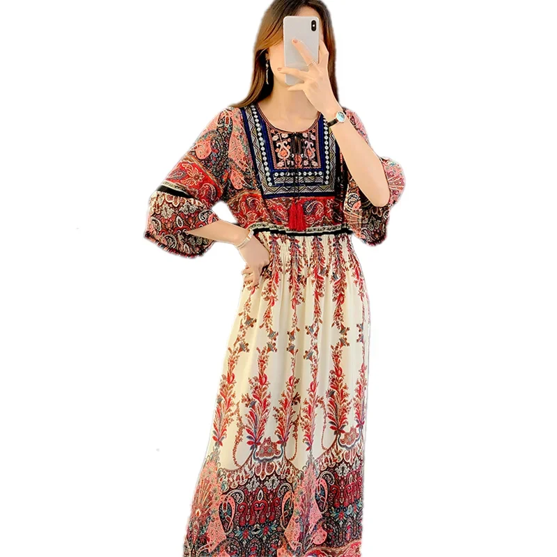 Ethnic Style Maxi Dresses for  - Y2K Ethnic Fashion incelemesi ve fiyatı