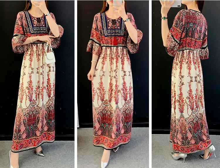 Ethnic Style Maxi Dresses for  - Y2K Ethnic Fashion incelemesi ve fiyatı