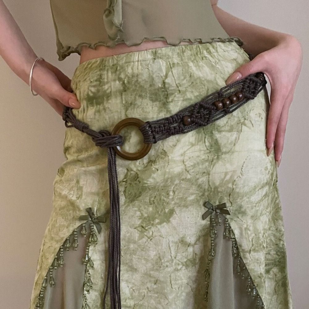 Braided Waist Chain Women's Ve - Y2K Ethnic Fashion incelemesi ve fiyatı