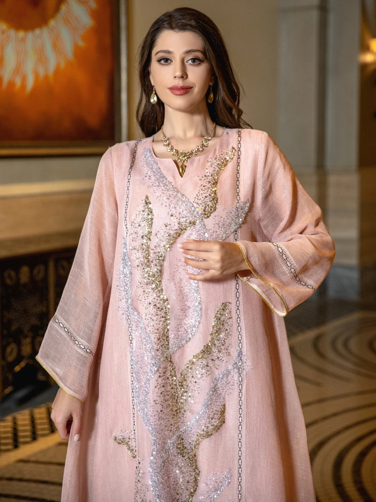 Eid Muslim Party Dress for Wom - Jalabiya Women Arabic incelemesi ve fiyatı