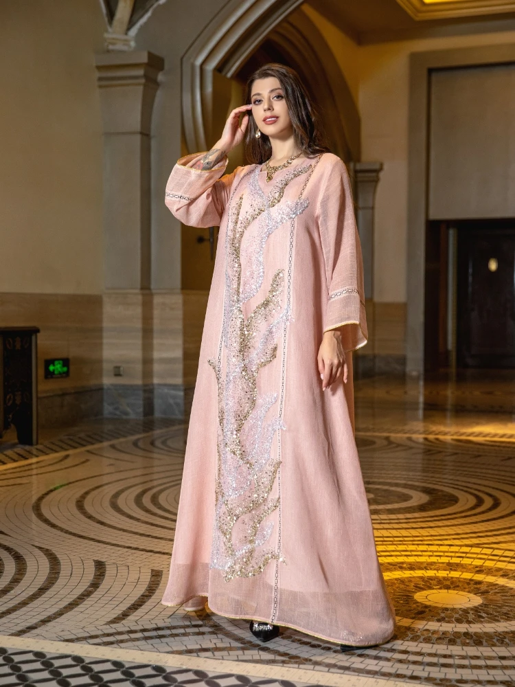 Eid Muslim Party Dress for Wom - Jalabiya Women Arabic incelemesi ve fiyatı