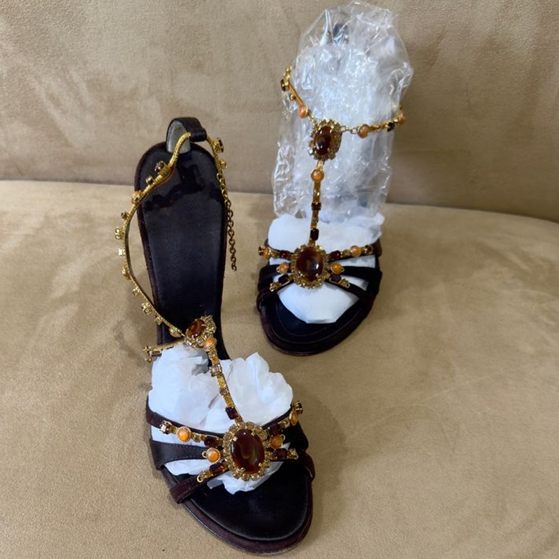 Rhinestone Open Toe Cross Stra - Ethnic Modern Fashion incelemesi ve fiyatı