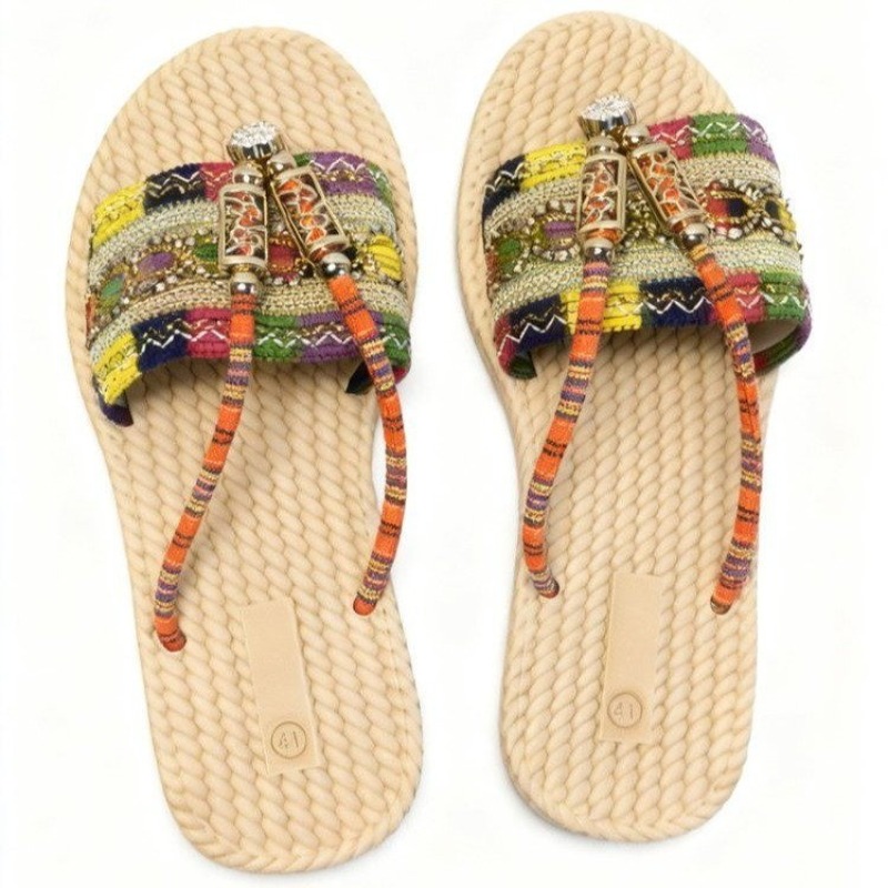 Women Slippers Outdoor Handwov - Ethnic Modern Fashion incelemesi ve fiyatı