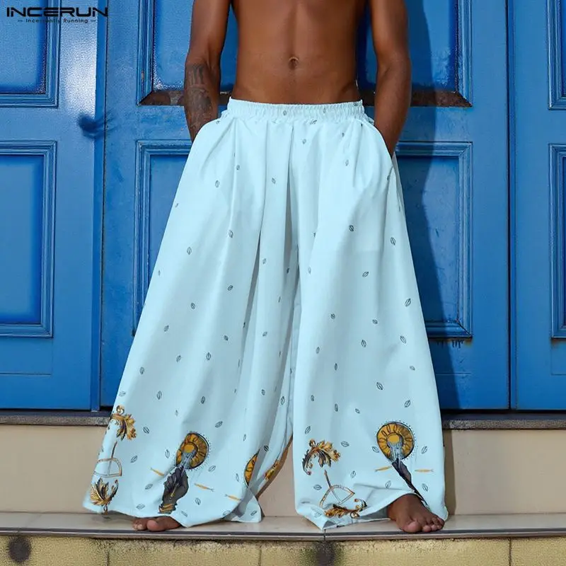 INCERUN Men Wide Leg Pants Pri - Ethnic Fashion Men incelemesi ve fiyatı