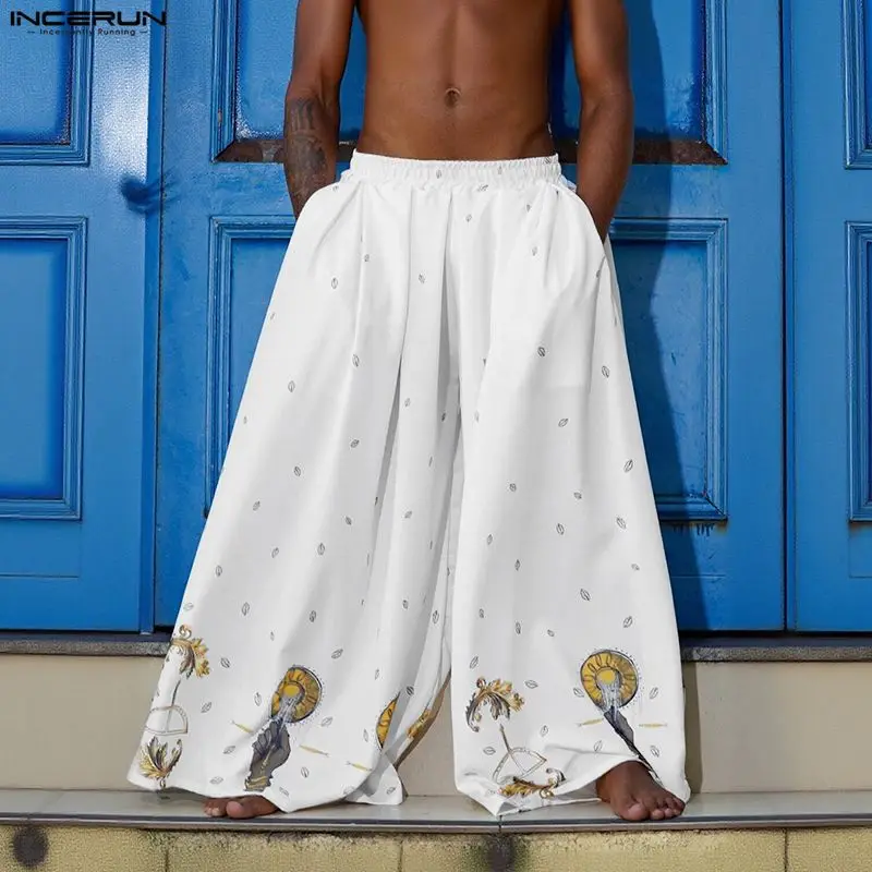 INCERUN Men Wide Leg Pants Pri - Ethnic Fashion Men incelemesi ve fiyatı