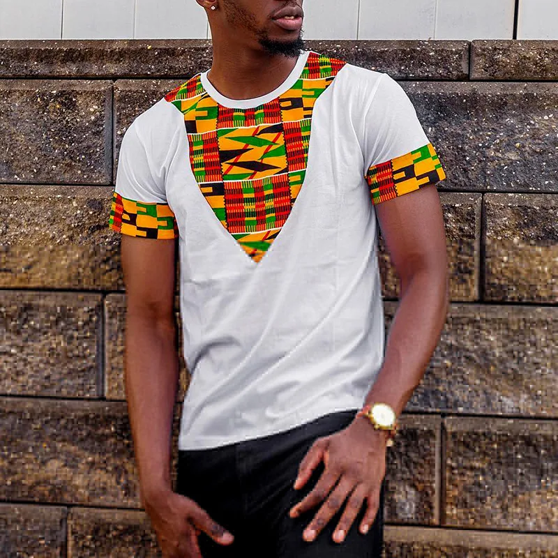 Vintage African Style T-Shirts - Dashiki Shirt Men incelemesi ve fiyatı