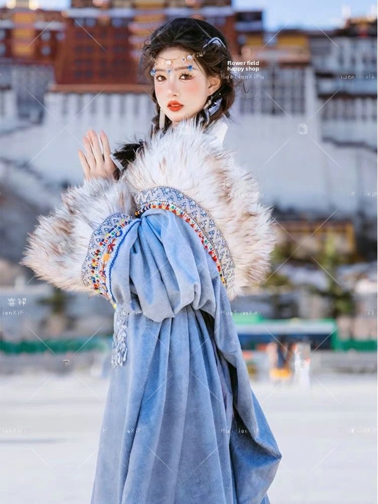 Tibetan Ethnic Women's  Robe F - Ethnic Fashion Photography incelemesi ve fiyatı