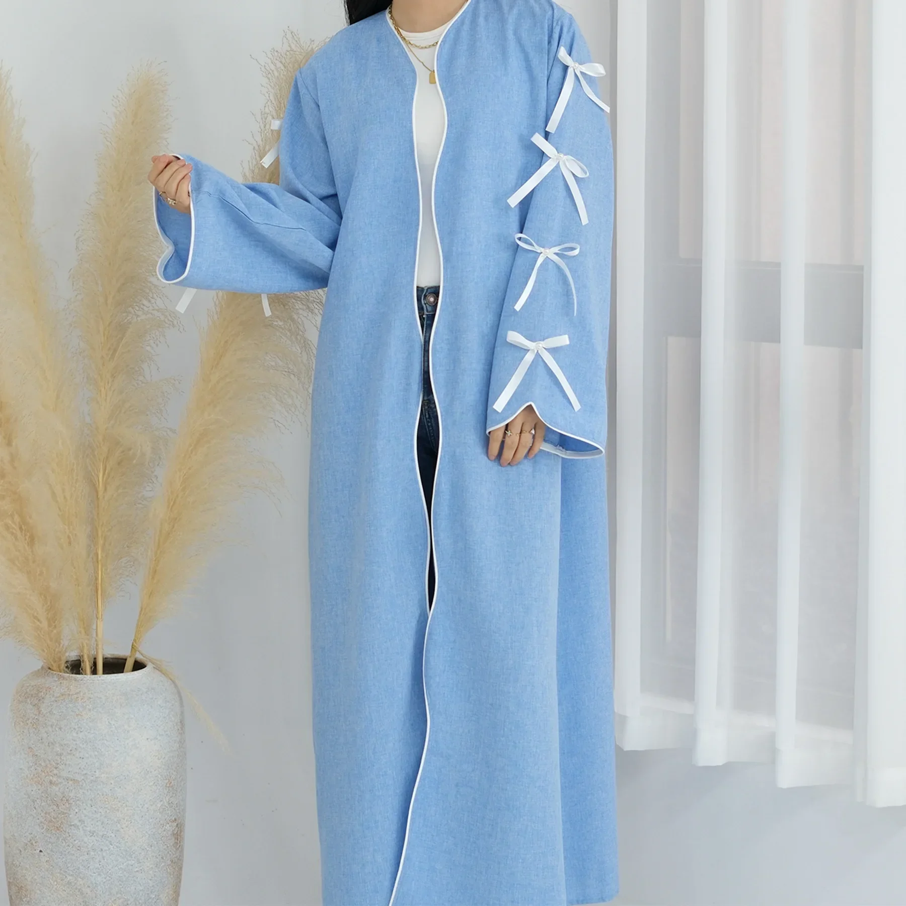 Bow Open Kimono Abaya for Wome - Jalabiya Women Arabic incelemesi ve fiyatı