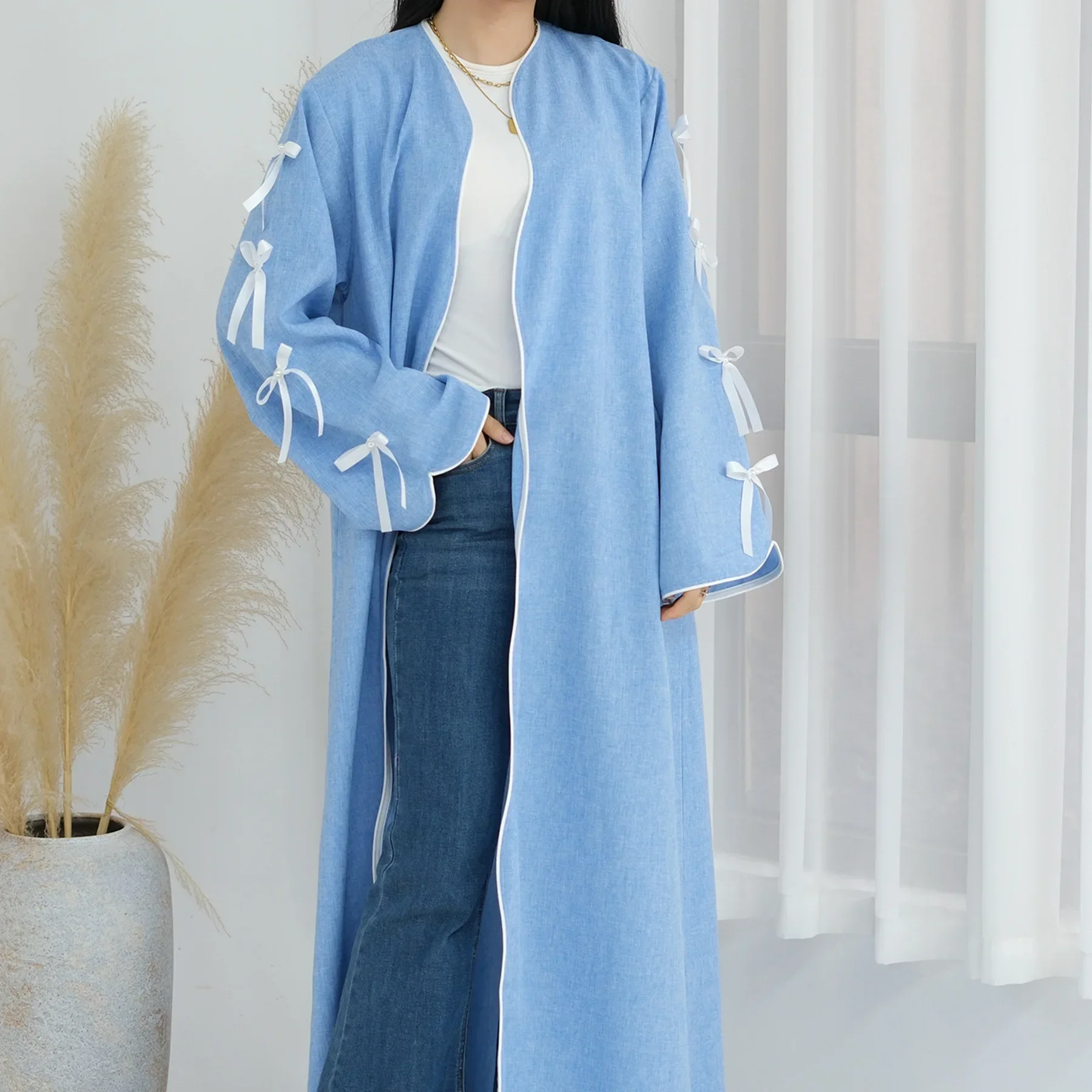 Bow Open Kimono Abaya for Wome - Jalabiya Women Arabic incelemesi ve fiyatı