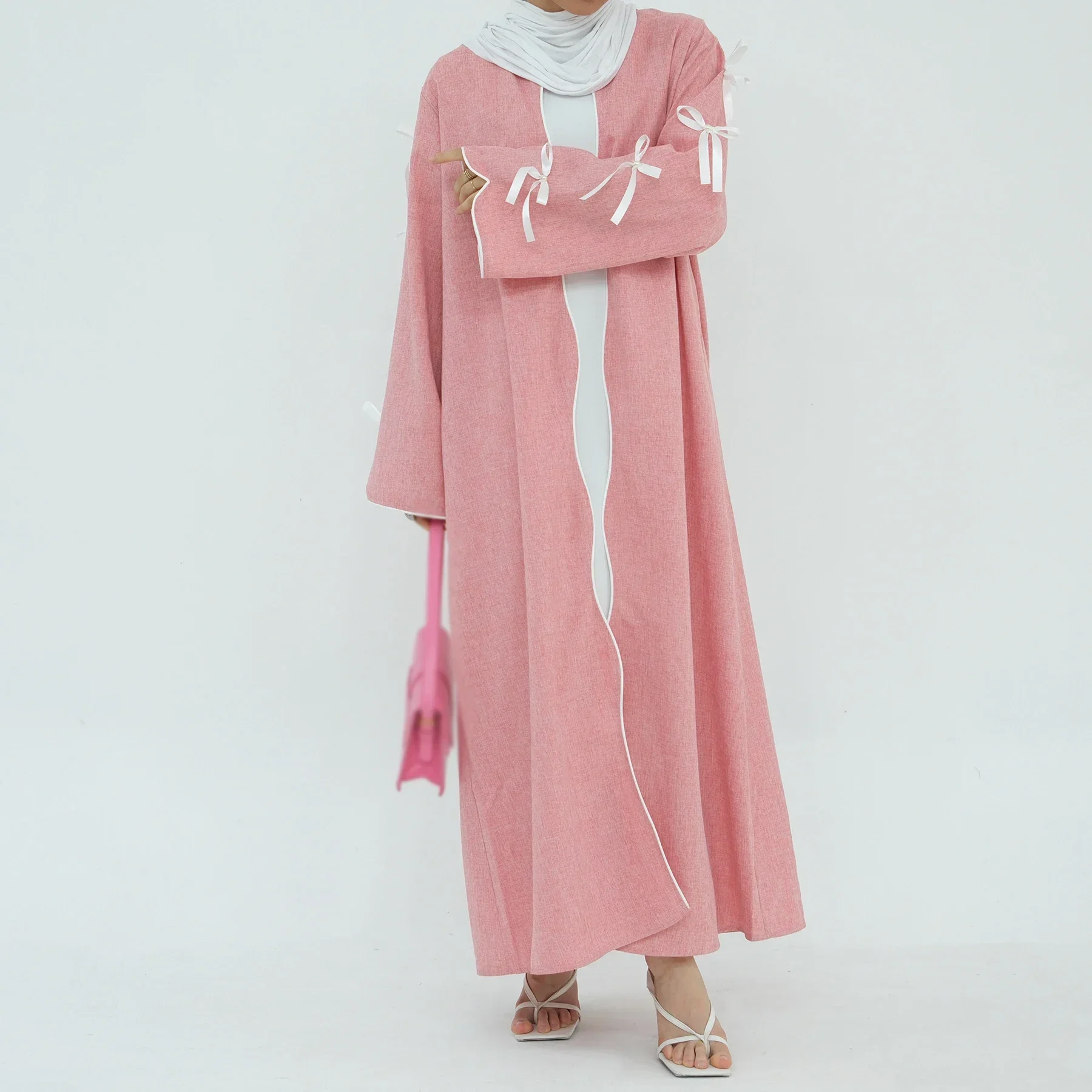 Bow Open Kimono Abaya for Wome - Jalabiya Women Arabic incelemesi ve fiyatı