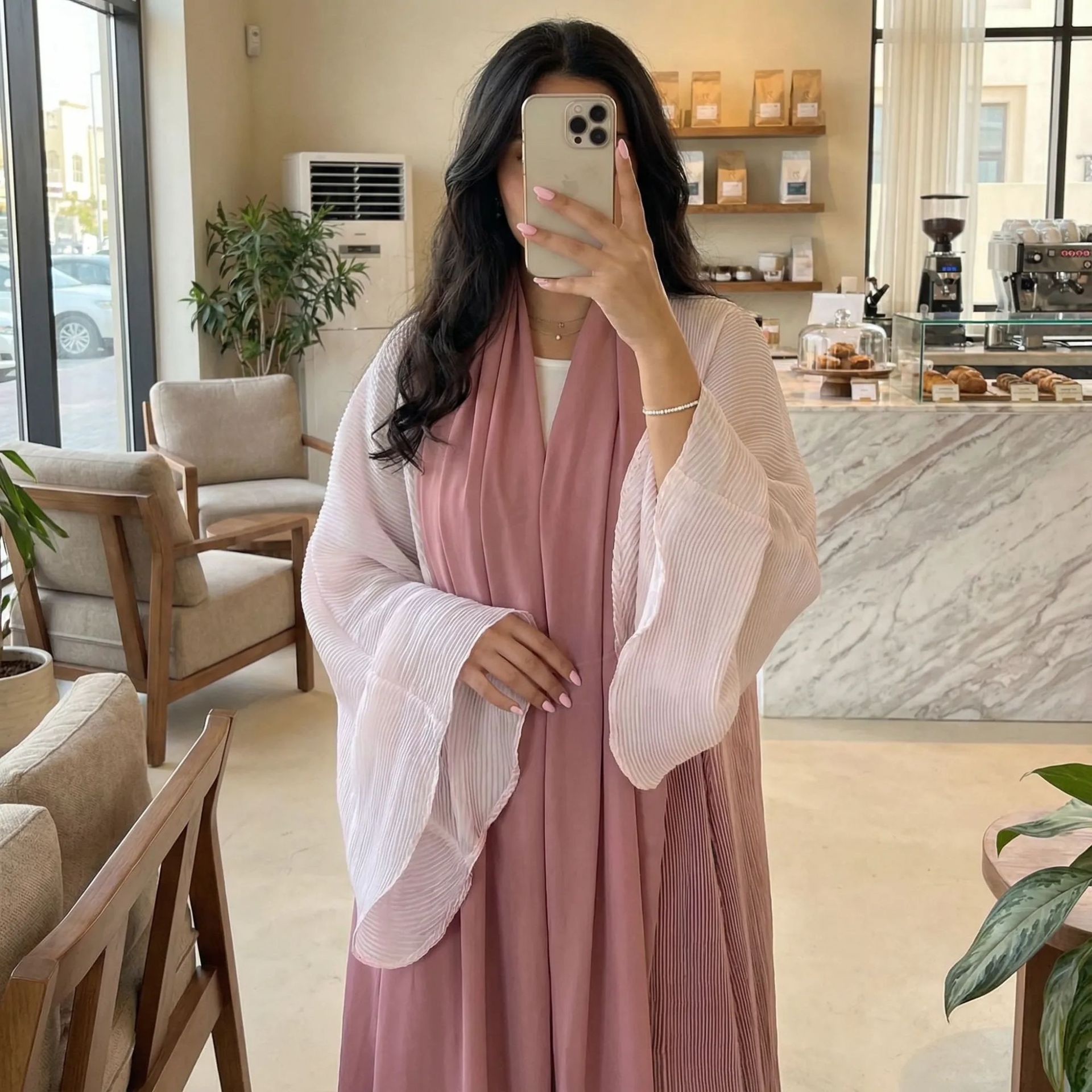 2026 Elegant Pleated Abaya Dre - Jalabiya Women Arabic incelemesi ve fiyatı