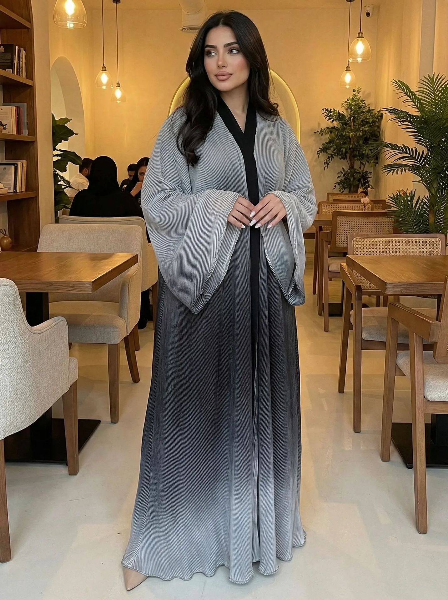 2026 Elegant Pleated Abaya Dre - Jalabiya Women Arabic incelemesi ve fiyatı