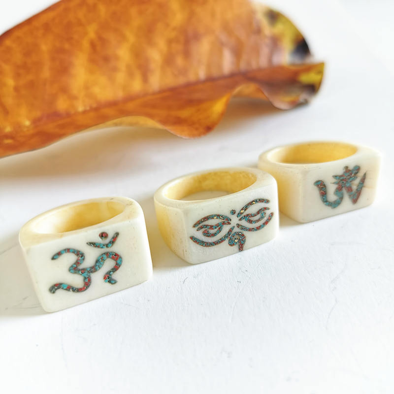 Tibetan Amulet Symbols Ring fo - Ethnic Fashion Com incelemesi ve fiyatı
