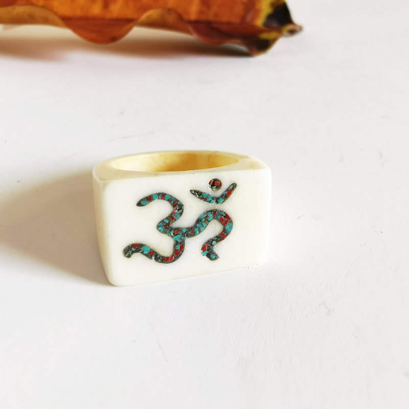 Tibetan Amulet Symbols Ring fo - Ethnic Fashion Com incelemesi ve fiyatı