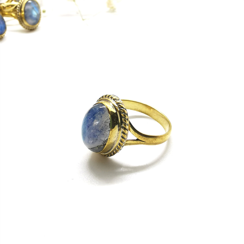 Natural Stone Rings Brass Inla - Ethnic Fashion Com incelemesi ve fiyatı