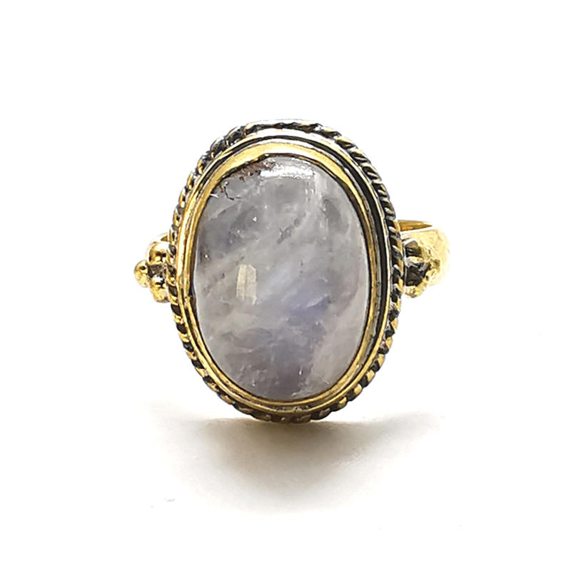 Natural Stone Rings Brass Inla - Ethnic Fashion Com incelemesi ve fiyatı