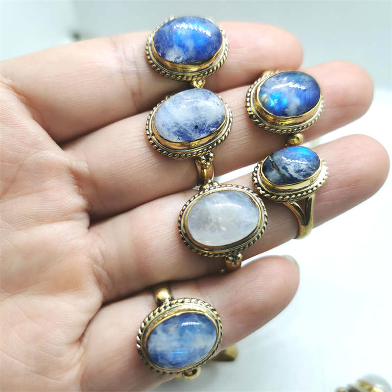 Natural Stone Rings Brass Inla - Ethnic Fashion Com incelemesi ve fiyatı
