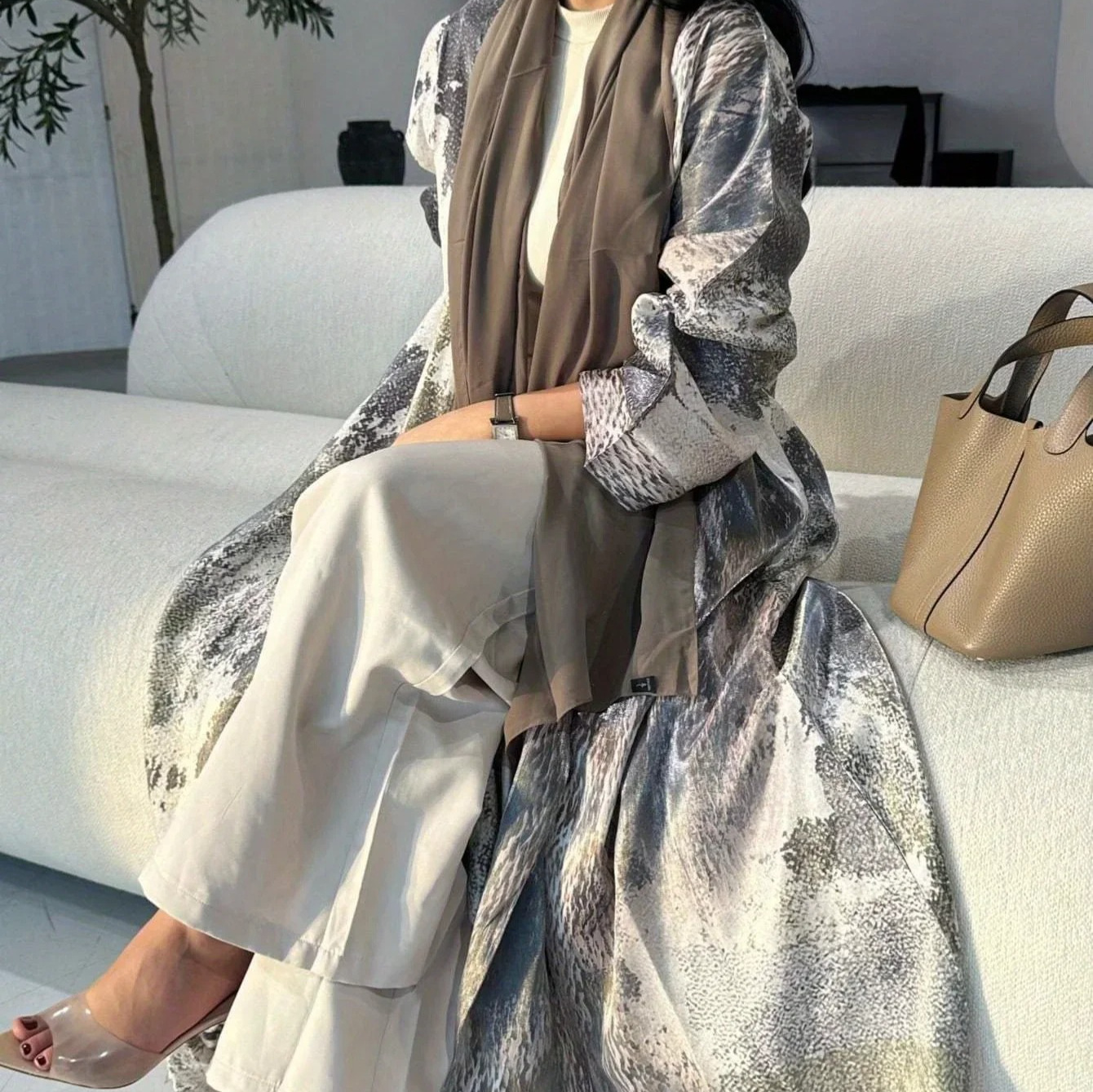 Eid Women Abaya Leopard Print  - Jalabiya Women Arabic incelemesi ve fiyatı